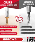 Comparison of premium S2 vs. CR-V steel bits from Must-Have Two-Piece Multi-Screwdriver Set With 11-In-1 Standard And 5-In-1 Stubby Bit Kit