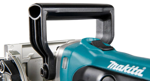 Killer 18V Cordless Biscuit Jointer Delivers Precise Slot Cuts And Strong Butt Joints With Zero Kickback handle design for comfort.