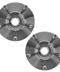 Front Wheel Hub Assembly Set For 2008-2017 Mitsubishi Lancer DE ES GTS Sportback And 2007-2019 Mitsubishi Outlander PHEV Driver Left And Passenger Right Sides 2 Piece Kit Beefy Build OE Quality Replacement Pro Grade Smooth Spin Easy Install shown in image