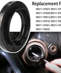 Heavy Duty Front Differential Carrier Seal and CV Axle Shaft Oil Seal Kit for 4Runner Tacoma Sequoia Tundra Fj Cruiser Lexus GX LX Vehicles 2 Pack Leak Fix Easy Install Keep Grease In and Block Road Grime, shown installed.