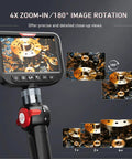 Ultra Slim 3.9mm Two Way Articulating Borescope With 5 Inch HD IPS Screen Stainless Steel Flexible Fiber Optic Endoscope Camera With Built In Light For Tight Engine And Pipe Inspections 0.15 Inch Probe Automotive Tool, screen view