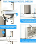 Built Like A Tank Adjustable Aluminum Cargo Trailer Ladder Rack Handles Two Heavy Ladders Without Breaking A Sweat with elastic straps for stability.