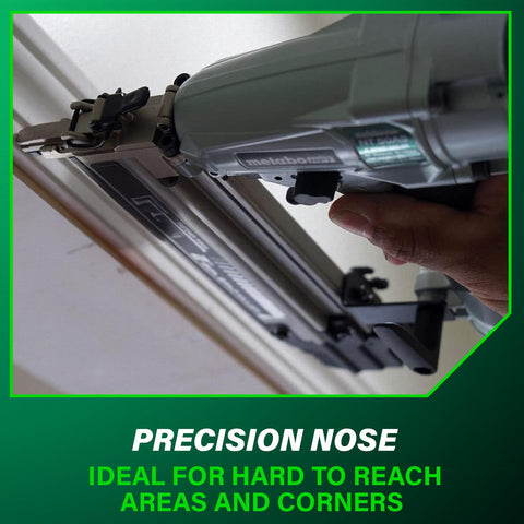 Using Pro 18 Gauge Brad Nailer For Trim And Furniture Projects Pneumatic Finish Nail Gun With Lightweight Aluminum Magazine