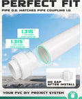 Heavy Duty One Inch PVC Union Coupling Featuring EPDM O Ring Seal For SCH 40 Pipe fitted with 1.315 inner diameter pipe.