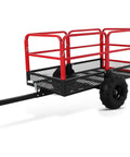 Heavy Duty 1500 Lbs Dump Trailer With 22 Cu Ft Bed And All Terrain Pneumatic Tires Tow Behind Utility Cart side view