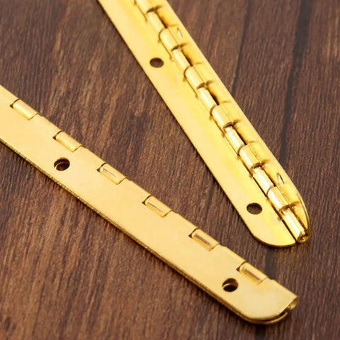 Antique Bronze Decorative Hinges for Wooden Boxes and Cabinets 2 Pack Butt Hinges 100mm by 9mm Jewelry Box Hardware close-up.