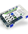 Dope 374 Piece Weather-Pack Connector Kit With Sealed Automotive Terminals For 1 To 3 Pin Holes Perfect For 20 Amp Wiring And 10 To 20 Gauge Cabled Electronics Projects, plastic case