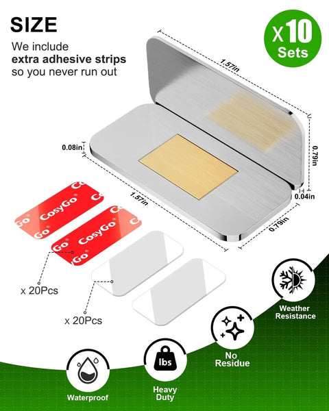 Ten Pack Extra Strong Magnetic Cabinet Door Catch No Drill Easy Install Ultra Thin Magnets For Smooth Closures And Quiet Cabinets With Heavy Duty Adhesive To Stay Closed