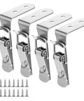 4 Pack 90 Degree Stainless Steel Toggle Latches With Spring Loaded Hasp Locks for Wooden Tool Boxes Cabinets Chests Includes 16