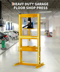 Heavy Duty 6 Ton Hydraulic Shop Press Garage Workhorse With Adjustable Height Table And Steel Plates for U Joint Pulling.