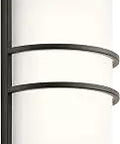 Two Light LED Wall Sconce Olde Bronze With White Acrylic Diffuser 16 Inch Damp Location Rated Integrated 3000K Warm Light
