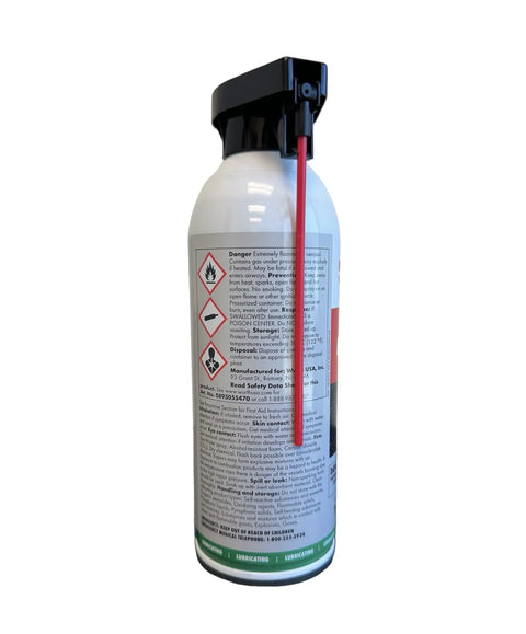 Back view of MPL 50 Aerosol 10 Oz Rust Penetrant And Multi Purpose Lubricant with safety warnings and instructions visible
