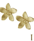 2 Pack Gold Flower Drawer Knobs For Cabinets And Furniture Dope Brushed Gold Finish Vintage Vanity Knobs with screws