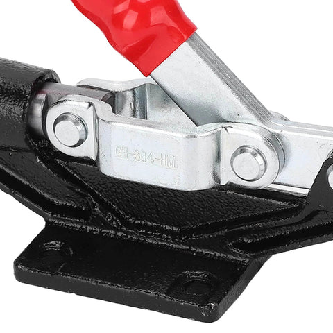 Beast Mode Toggle Clamp For Woodworking Jigs And Fixtures Quick Release Hand Tool Horizontal And Vertical Hold Down Clamp In Alloy Steel With Galvanized Coating Built Tough For DIY Pros, close-up view