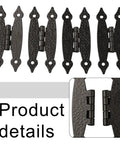Antique Iron H Shaped Cabinet Hinges 3.5 Inch Black Decorative Hardware For Kitchen Cupboards Doors Wardrobes And Furniture Restoration