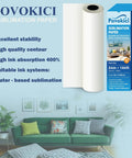 Fast Dry Dye Sublimation Paper Roll 95gsm 24x164ft For Heat Transfer Printing On F570 Printers High Ink Absorption 400%