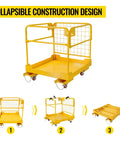 Heavy Hitter 36X36 Forklift Safety Cage With Foldable Man Basket 1200 Lb, collapsible design for easy transport.
