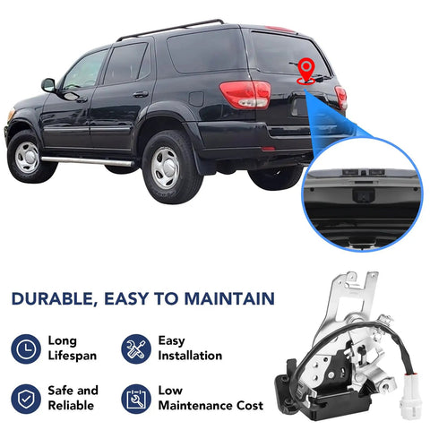 Sequoia Liftgate Lock Actuator And Trunk Latch Assembly With Cable For Toyota Sequoia 2001-2007 SR5 Limited 4.7L installation diagram