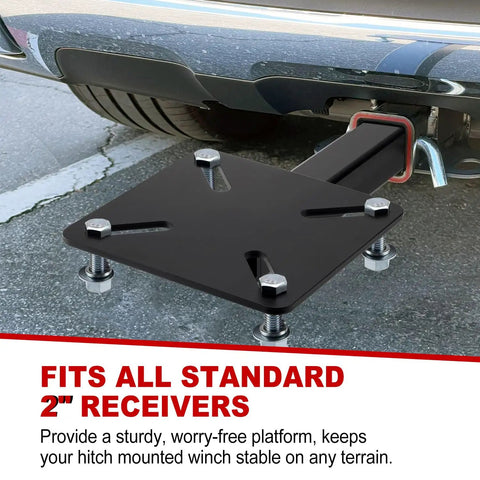 Heavy Duty Workbench Mount Vise Holder And Bench Grinder Stand Adapts To Standard Two Inch Hitch Receiver with sturdy platform.