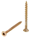 Pro Grade Duraspin 8 Gauge 2 Inch Subfloor Collated Screws With Yellow Zinc Finish 1000 Count Box Coarse Thread No 2 Square Head