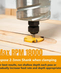 Rail Coping Sled With 2-Inch Slab Flattening Router Bit for Precise Cabinet Joints in operation on wood surface