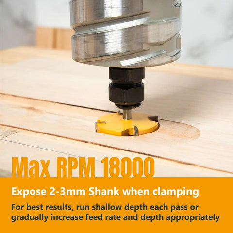 Rail Coping Sled With 2-Inch Slab Flattening Router Bit for Precise Cabinet Joints in operation on wood surface