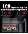 LCD dual digital displays on 750W Soldering Iron Station 2 In 1 Hot Air Rework Station showing temperature readings