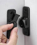 Matte Black 90 And 180 Degree Barn Door Latch Lock, Zinc Alloy Flip Latch For Cabinets, easy installation demonstration