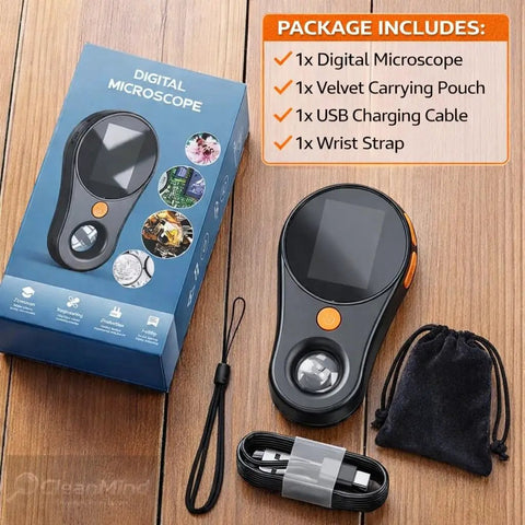 Handheld 500x Microscope With 2.0 Inch IPS Screen USB Connection For Electronics Jewelry Coins Trichomes Magnifier Real Time Viewing Great For Kids And Hobbyists, box and accessories