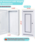 Tough As Nails 28 Inch Media Enclosure For Structured Wiring Cabinets featuring dimensions of 13.98x28.35 inches with a hinged door.