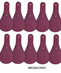 Premium Thick Vegetable Tanned Leather Keychain Blanks, Dope Teardrop DIY Craft Kit With Heavy Duty Hardware, 10 pack of burgundy leather teardrop blanks.