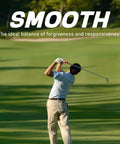 Golfer swinging on a fairway illustrating the smooth performance of 7 Club Iron Set 5 Through Sand Wedge With Project X Cypher Graphite Shafts