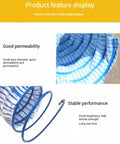 Perforated French Drain Pipe 2 Inch with corrugated design, nonwoven filter layer, steel wire reinforcement, close-up view