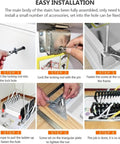 Installation steps for Electric Attic Ladder With Remote Control Pull Down Loft Stairway Featuring Tough Titanium Alloy Steps.