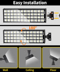 Crazy Bright 150W LED Shop Light 18000LM 6000K Daylight Waterproof IP66 Outdoor Garage Bay Lights installation options