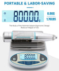 Concrete Rebound Hammer Tester Portable Resiliometer for On The Go In Situ Strength Testing on scale showing weight