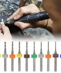 Dope Carbide Micro Drill Bits Set For Jewelry Making And PCB Engraving 30 Pieces Assorted Sizes 0.1 To 3.0mm in use