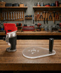 Straight Up Precision Replacement Router Base Plate For Compact Power Tools, 6 By 9 Inch single grip sub mount with clear cast acrylic.