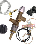 Low Pressure Propane Gas Fireplace Fire Pit Flame Failure Safety Control Valve Kit With Igniter Assembly parts displayed