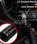 1/2 Inch Flexible Shaft Extension for Tight Spots, Torque Socket Extender and Ratchet Spanner Adapter, installed in engine bay