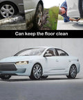 32x84 Inch Garage Floor Mat For Cars And Motorcycles, 3mm Thick Non Slip Oil Absorbent Floor Protector shown under vehicle