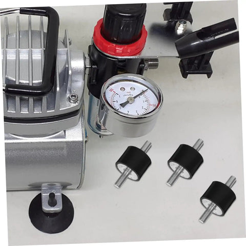 Four Pack Vibration Shock Absorbers For Fitness Equipment Mounts, Easy Install Anti Vibration Dampers For Quieter Operation And Steady Stability, Isolation Tools For Air Compressors And Bicycles, black rubber bolts