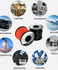 16 AWG Silicone Wire Set 50Ft Red And 50Ft Black Extra Flexible 252 Strand Tinned Copper Conductor High Temp 392F 600V Uses