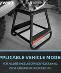 Detachable Dirt Bike Stand And Motorcycle Lift Panel under bike, heavy-duty, anti-slip surface, black, easy storage, universal fit