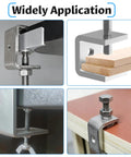 Heavy Duty Hella Tough 2 Pack Small 40mm C Clamp 304 Stainless Steel Screw Vise With Quick Action Jaw securing wood and metal.
