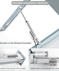 Justech 12V heavy-duty linear actuator, silver aluminum body with mounting bracket