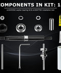 Top Shelf Washer Bearing Swap Kit With Oem Tub Seal And Heavy Duty Installation Tool Built For Whirlpool Cabrio Maytag Bravos contains 14 tools.