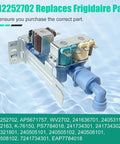 242252702 Refrigerator Water Inlet Valve Replacement For Frigidaire Kenmore Models With Plug And Play Install Durable Build Precise Water Flow And Broad Compatibility With Electrolux Crosley Kelvinator Westinghouse And More, metal valve