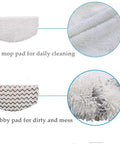 Washable Microfiber Mop Pads Replacement For Bissell PowerFresh 1940 Series Steam Mop 2 Pack showing soft and scrubby pads