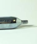 Side view of Beefy 38 Gram CO2 Cartridge With 3/8-24 Threaded Neck 50cc Gas Cylinder for various applications